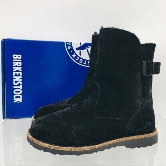 Birkenstock Shoes - Birkenstock Uppsala Shearling Tall Boot Black Suede Women’s EU 40 US 9- 9.5 Wide